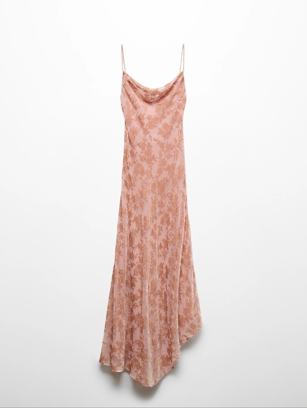 Mango Asymmetrical dress with draped neckline